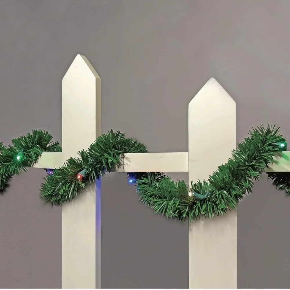 Brite Star Battery Operated 35 Lt 18 ft Little lite LED Lighted Pine Garland